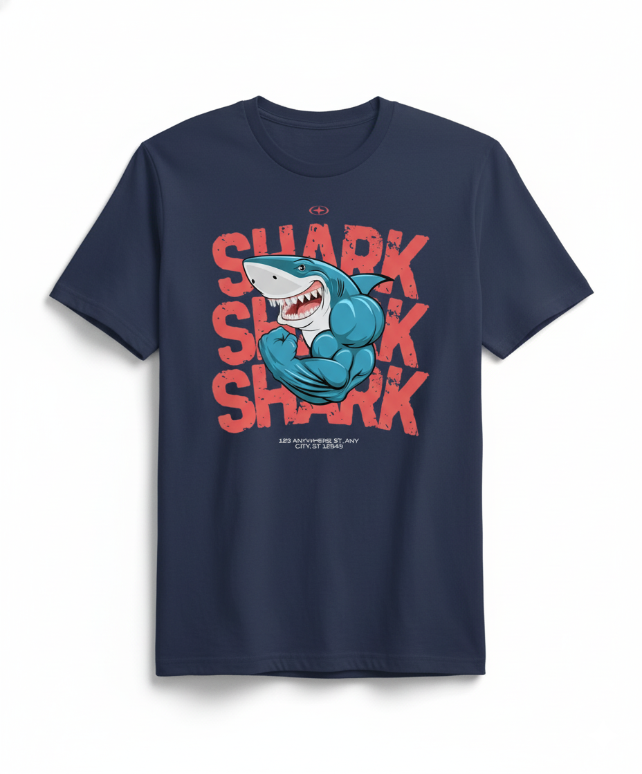 Shark Shark Shark – Muscle Mode Tee