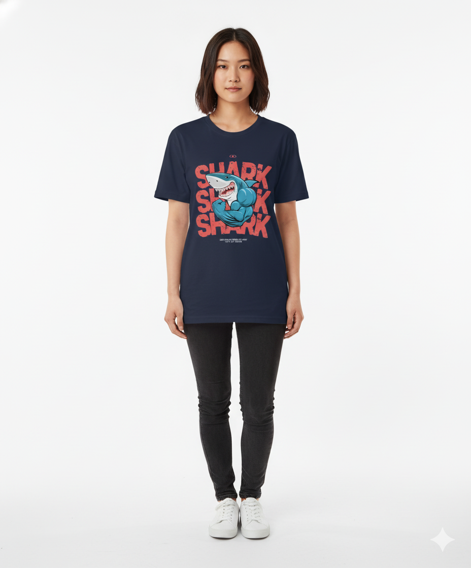 Shark Shark Shark – Muscle Mode Tee