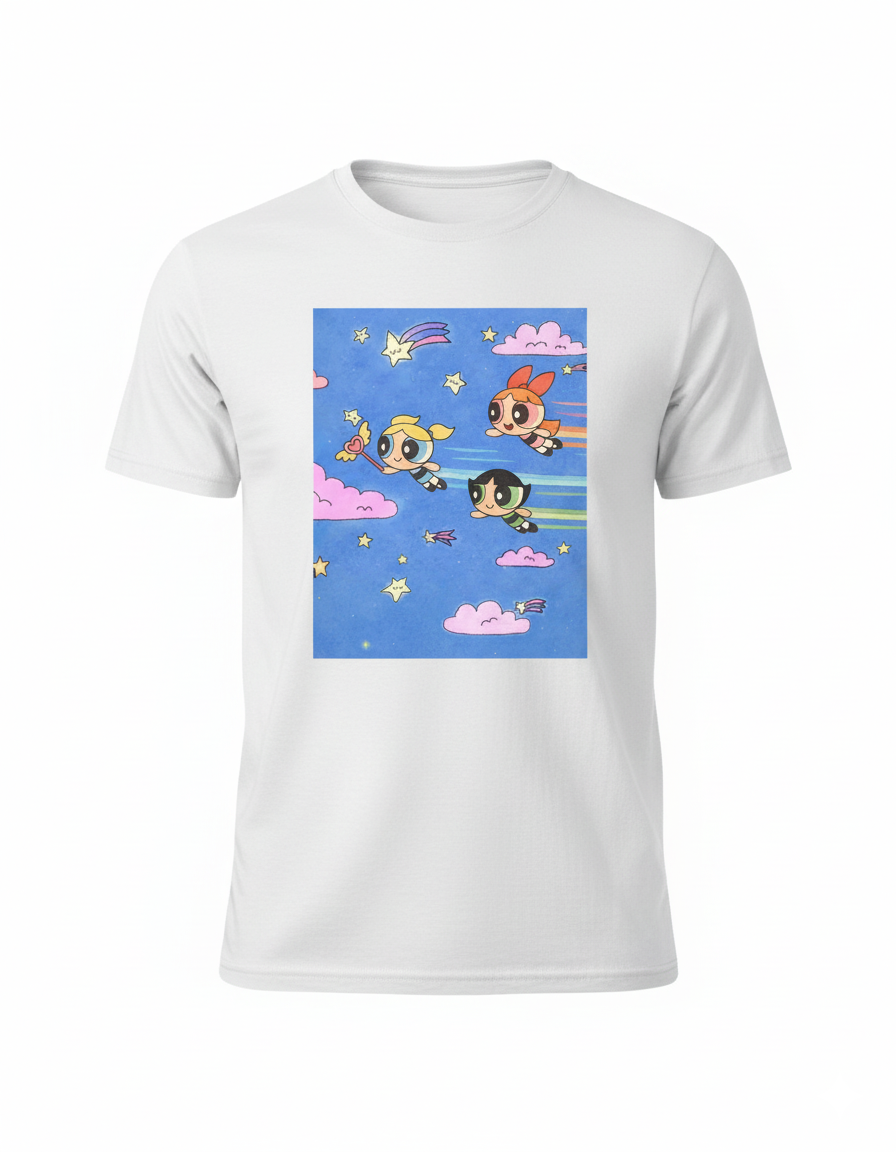 💥 Powerpuff Girls Tee – Sugar, Spice & Everything Nice!