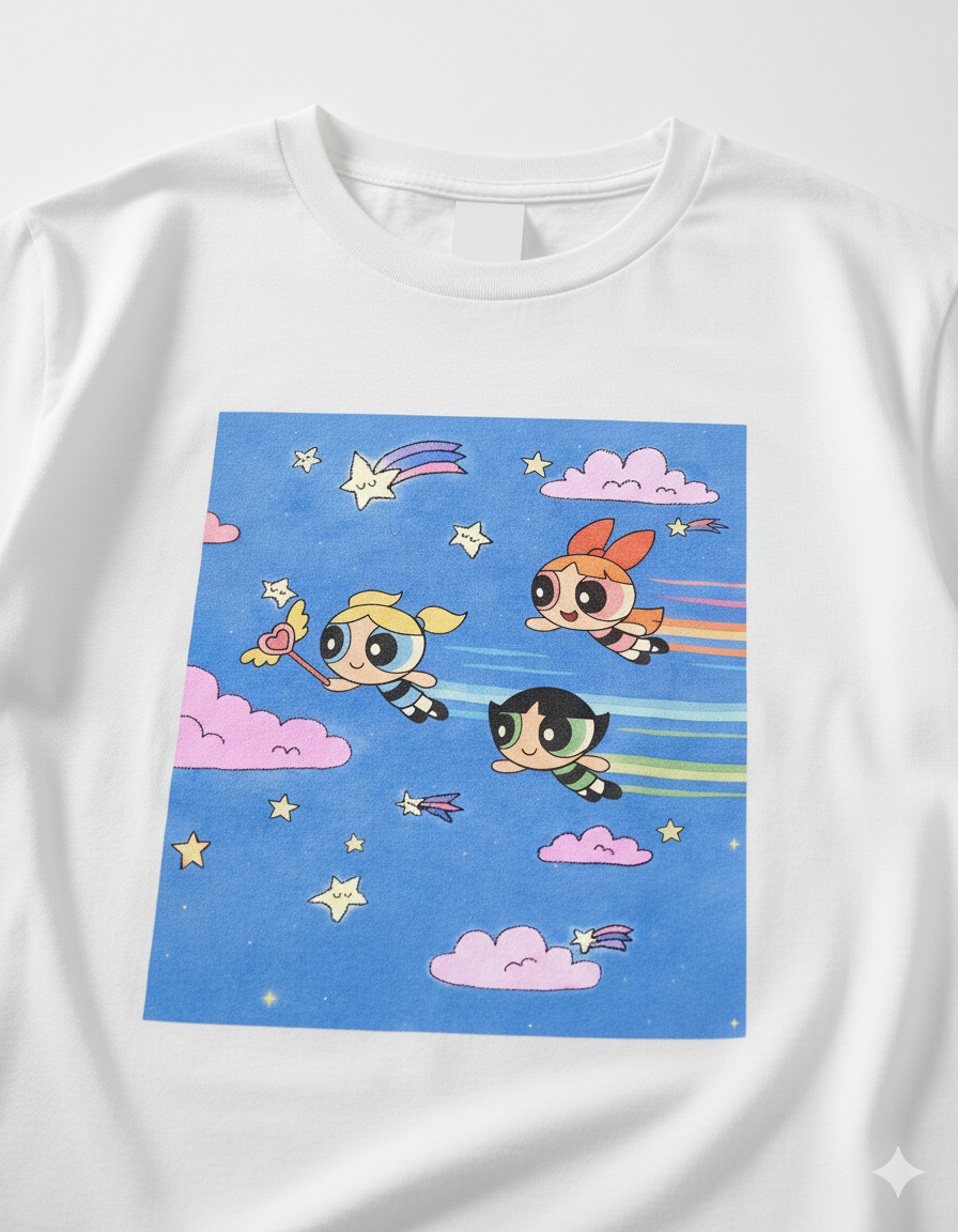 💥 Powerpuff Girls Tee – Sugar, Spice & Everything Nice!