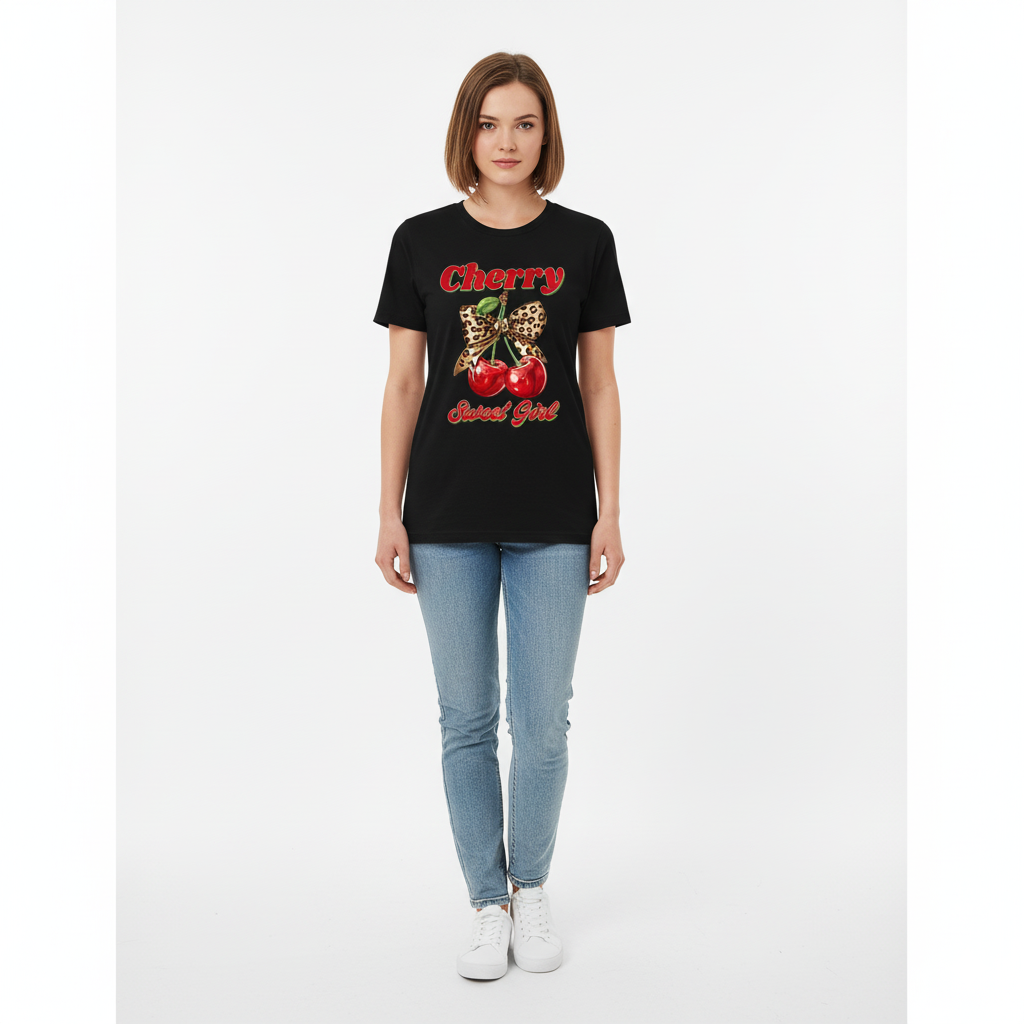 🍒 Cherry Sweet Girl Graphic Tee – For the Bold &Sweet!