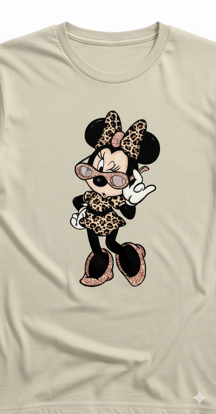 Leopard Chic Minnie Tee 🐾✨