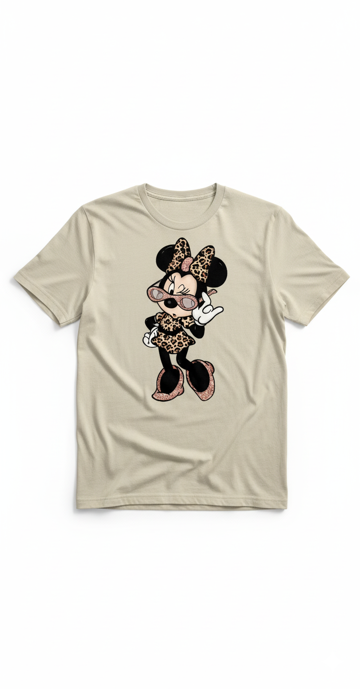 Leopard Chic Minnie Tee 🐾✨