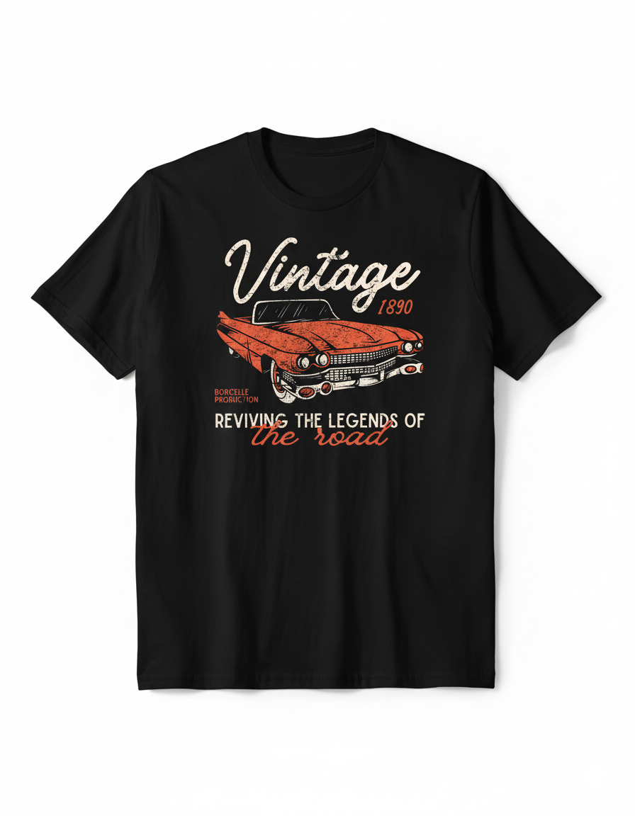 🚗 Vintage Legends Tee – Reviving the Spirit of the Road 🛣️