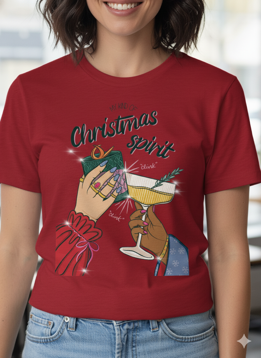 Christmas Spirit Cheers Tee