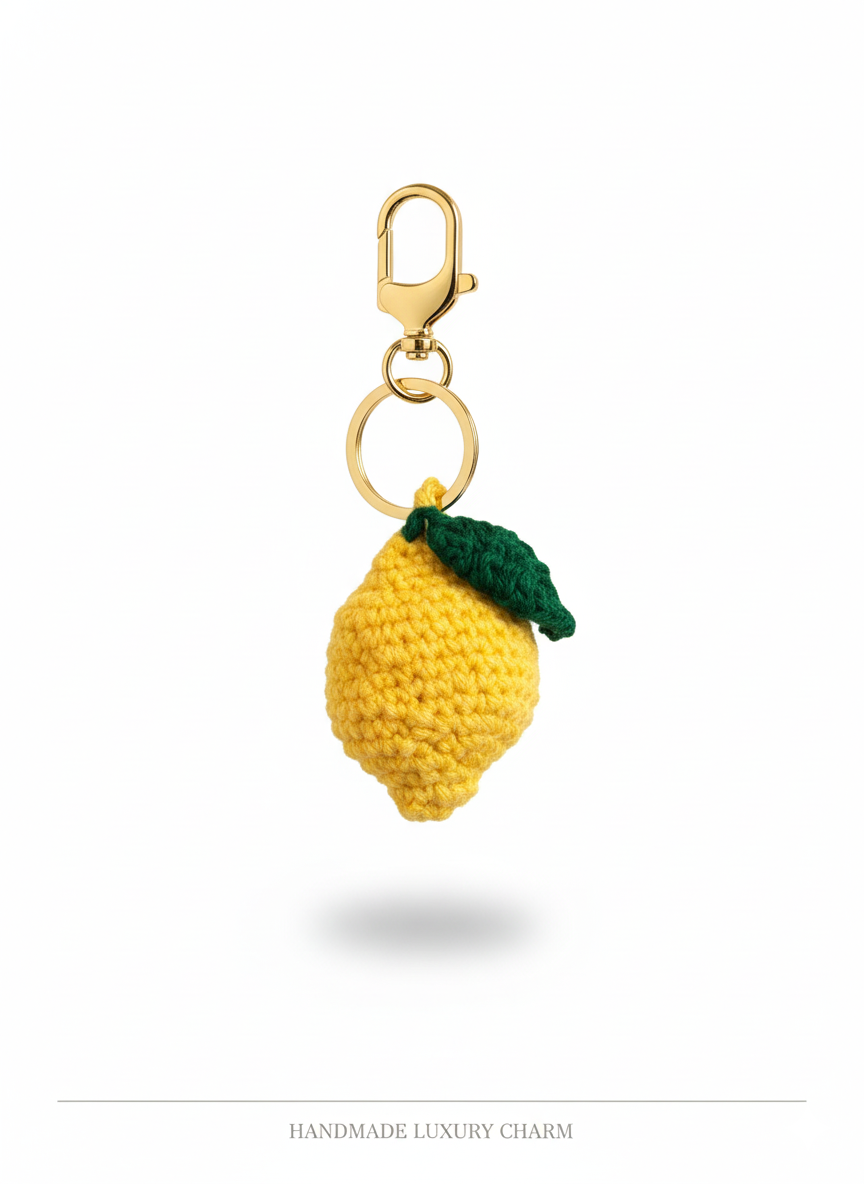 🍋 Crochet Lemon Charm – Zesty &Sweet