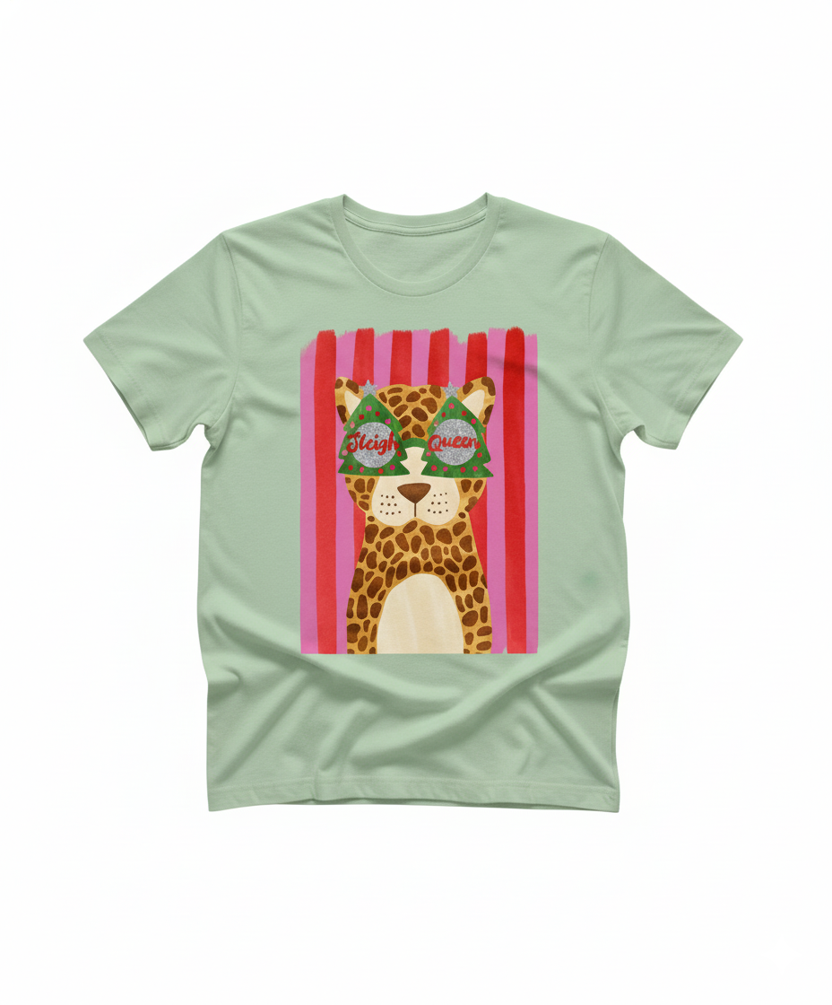 Holiday Glam Leopard Tee