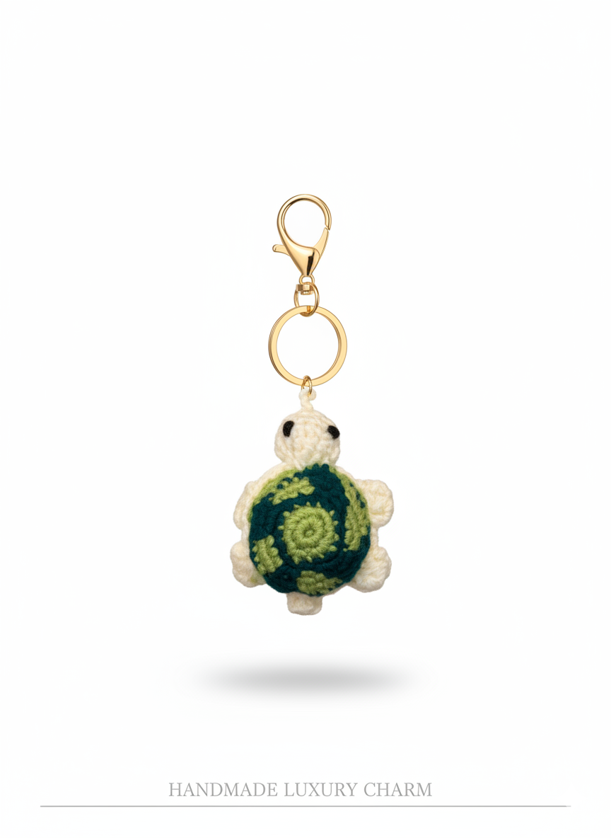🐢 Crochet Tortoise Charm – Slow & Steady Cute