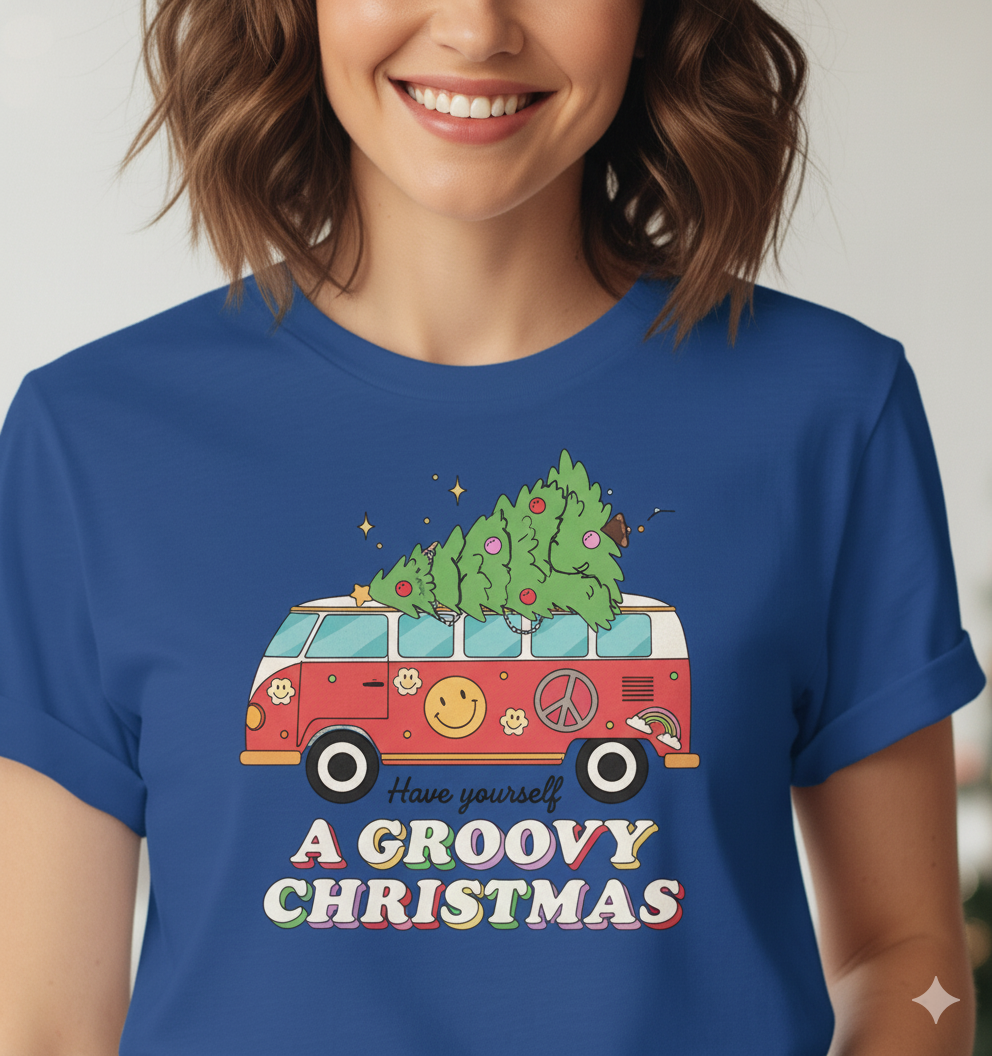 Groovy Christmas Vibes Tee