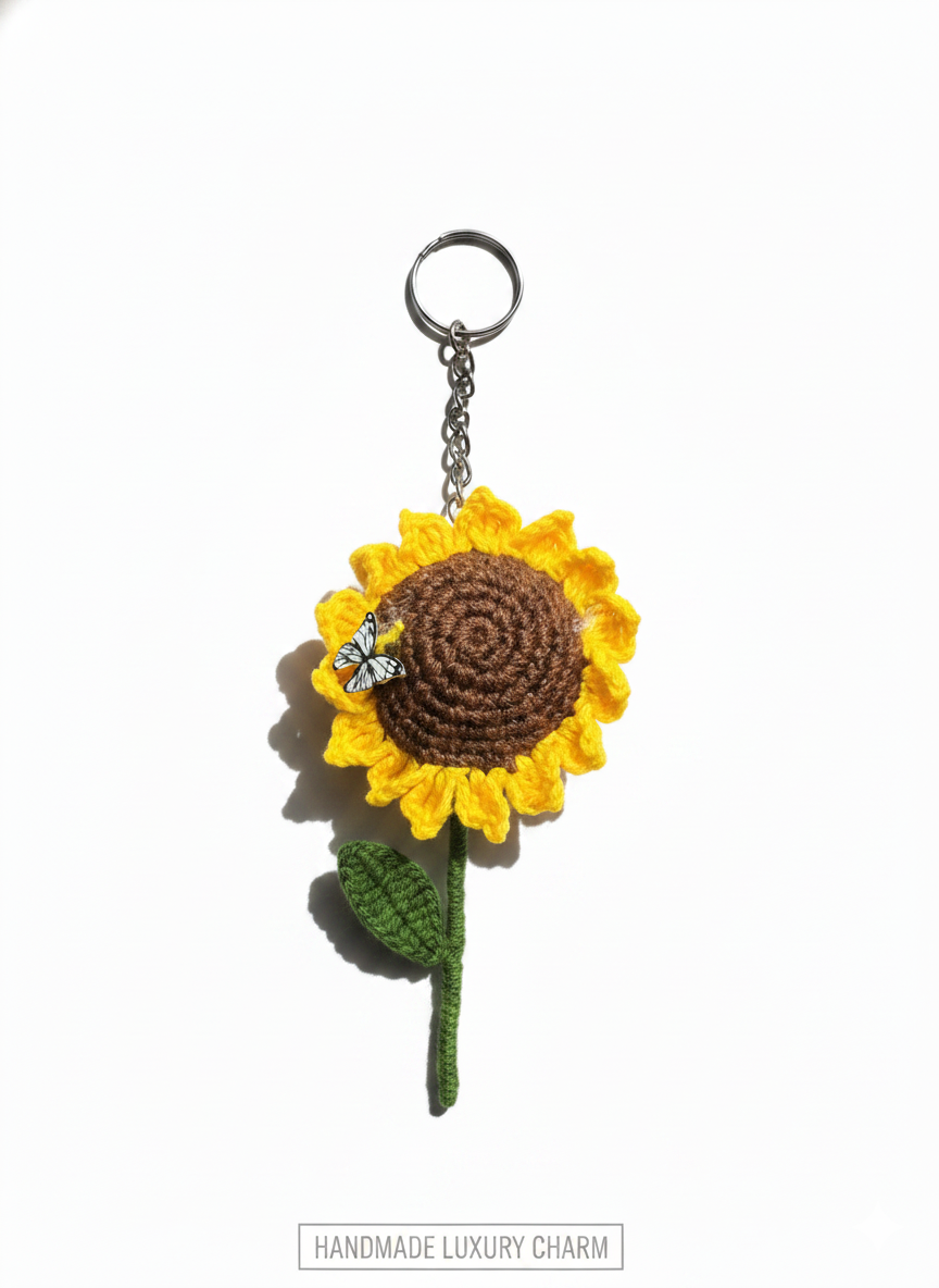 Sunbeam Bloom Crochet Charm 🌻