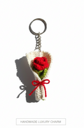 Mini Crochet Rose Bouquet Charm – Handmade Forever Bloom