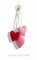 Triple Heart Crochet Charm – Handmade Love Knot