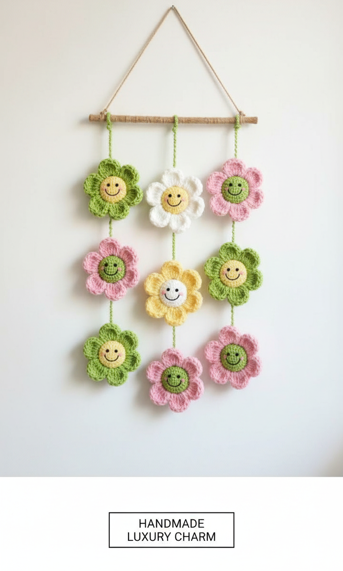 Mini Smiley flower Charm