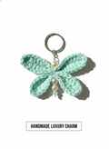 Butterfly Crochet charm with Pearls
