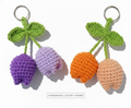 Tulip Bloom Charm – Handmade Crochet Keychain