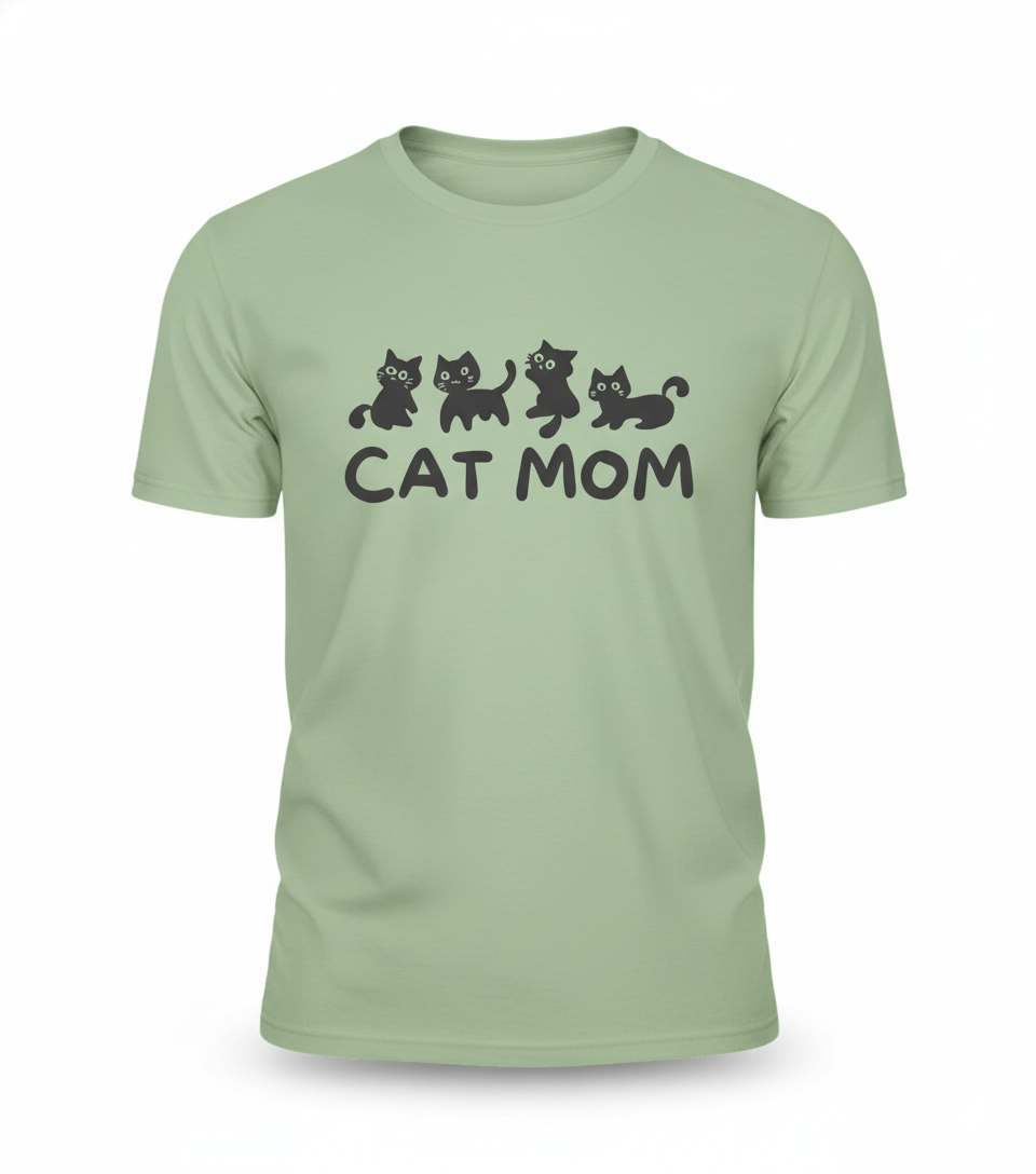 “Paws & Love – Cat Mom Tee”