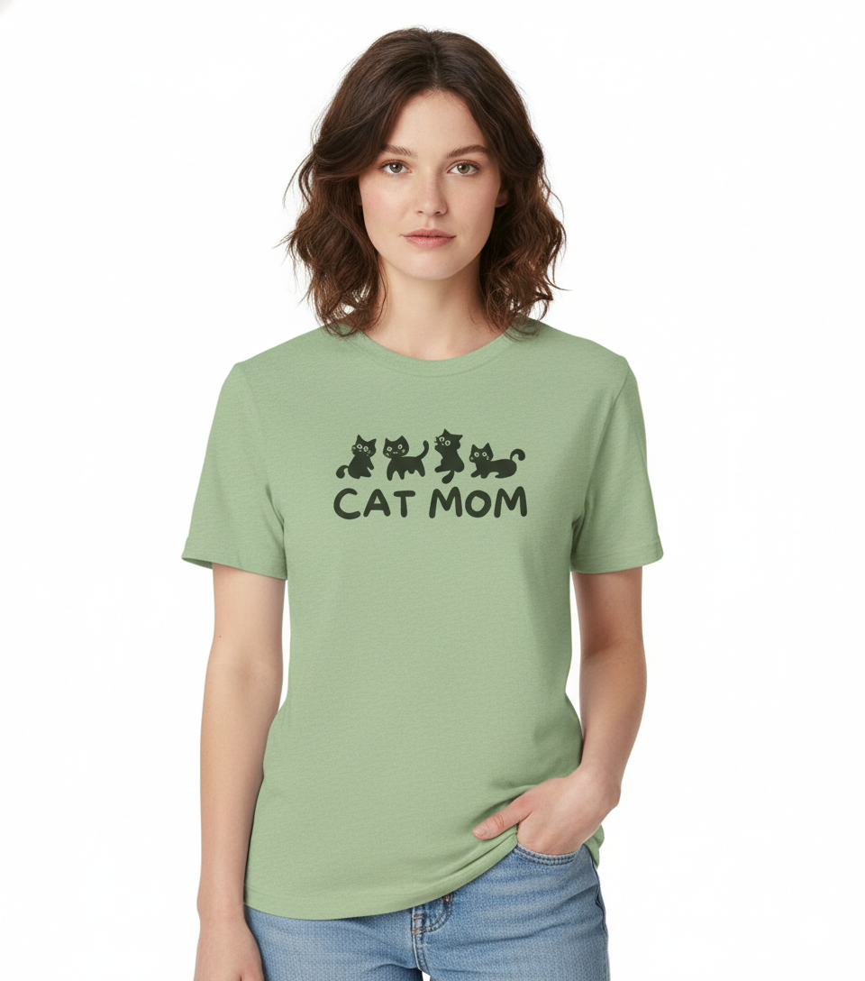 “Paws & Love – Cat Mom Tee”