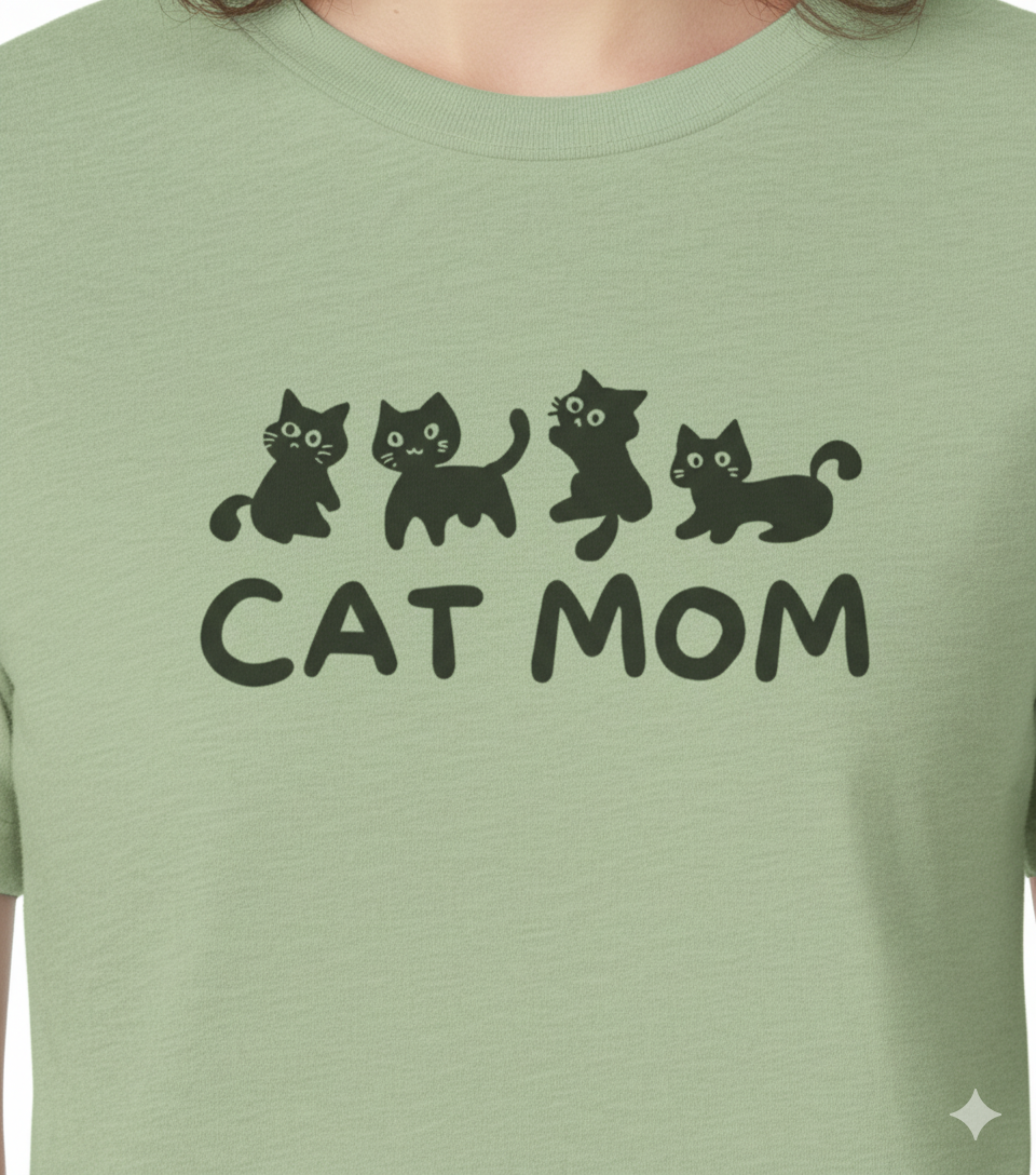 “Paws & Love – Cat Mom Tee”