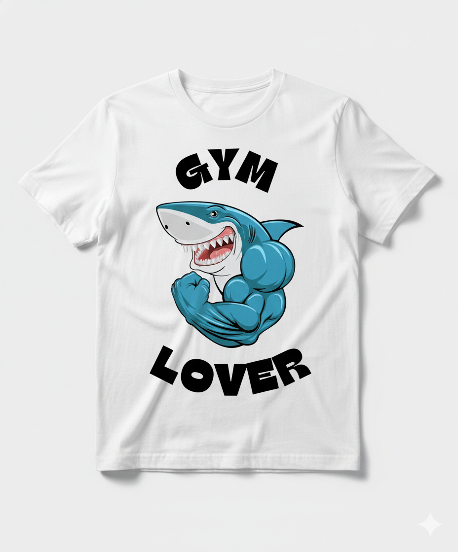 Flexin’ Shark – Gym Lover Tee