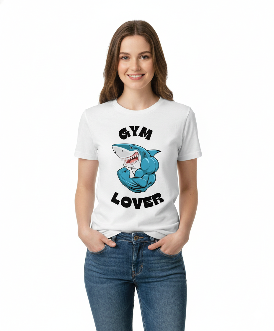 Flexin’ Shark – Gym Lover Tee
