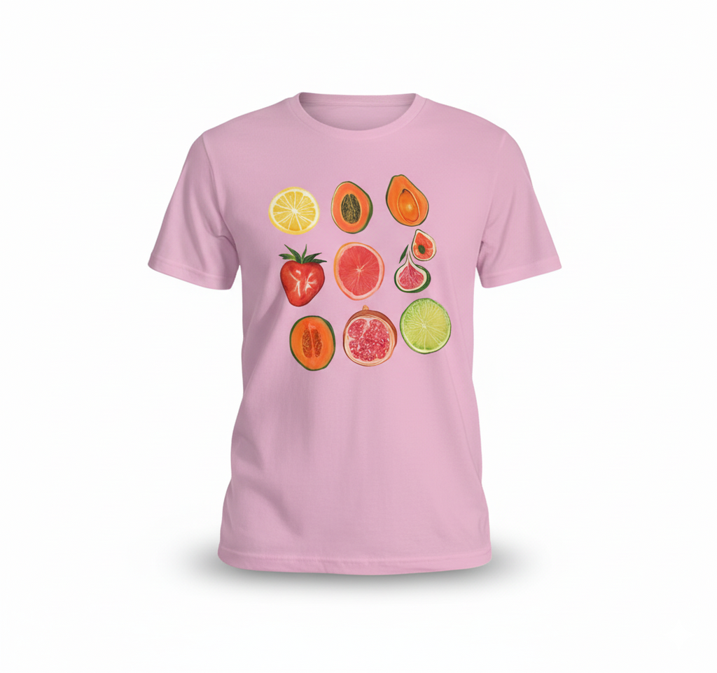 Fruit Medley Tee – Hand-Illustrated Design (Regular Fit)