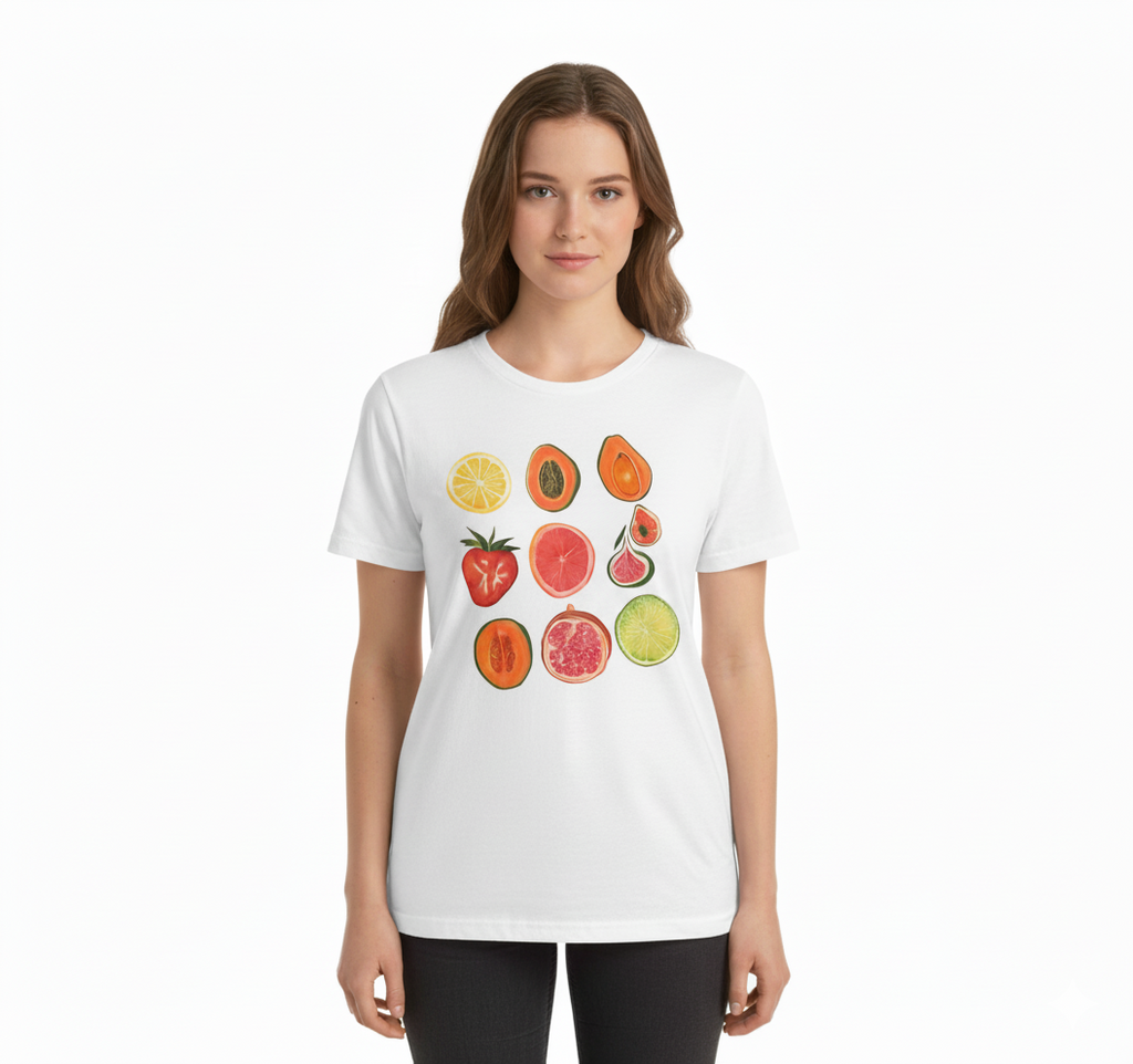 Fruit Medley Tee – Hand-Illustrated Design (Regular Fit)