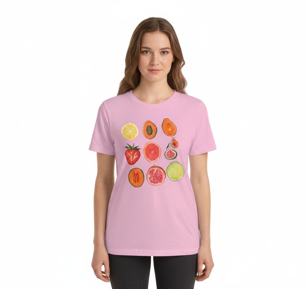 Fruit Medley Tee – Hand-Illustrated Design (Regular Fit)