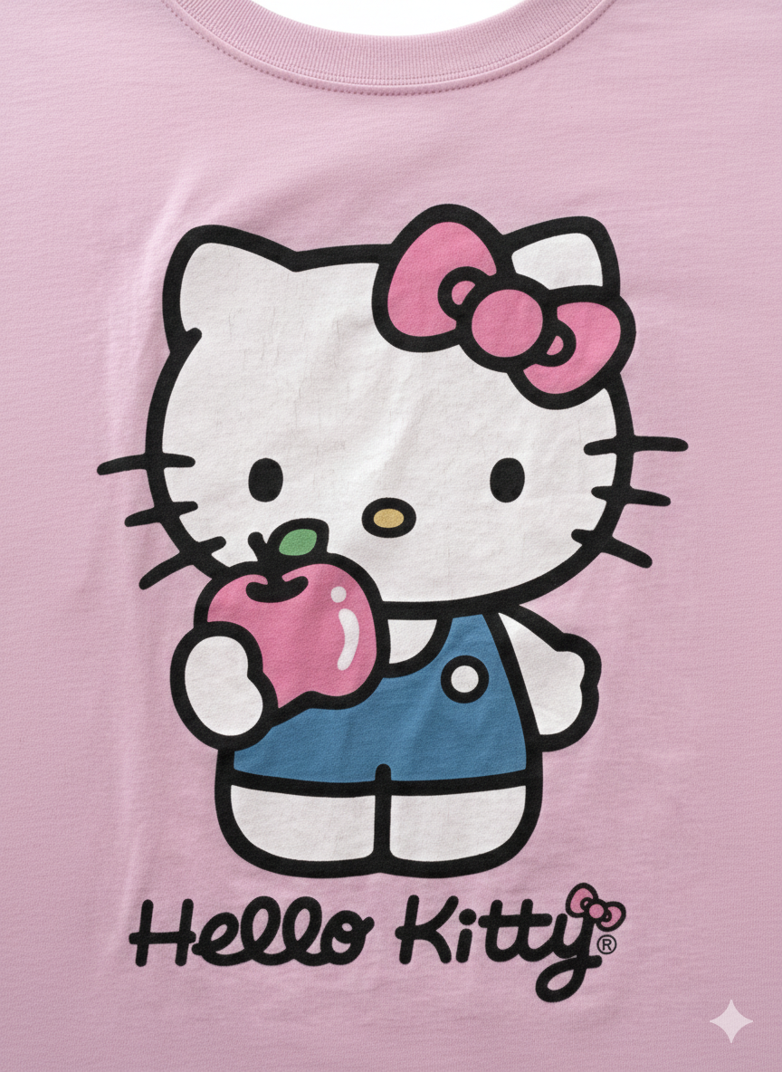 🍎 Apple of My Eye – Hello Kitty Tee 💜