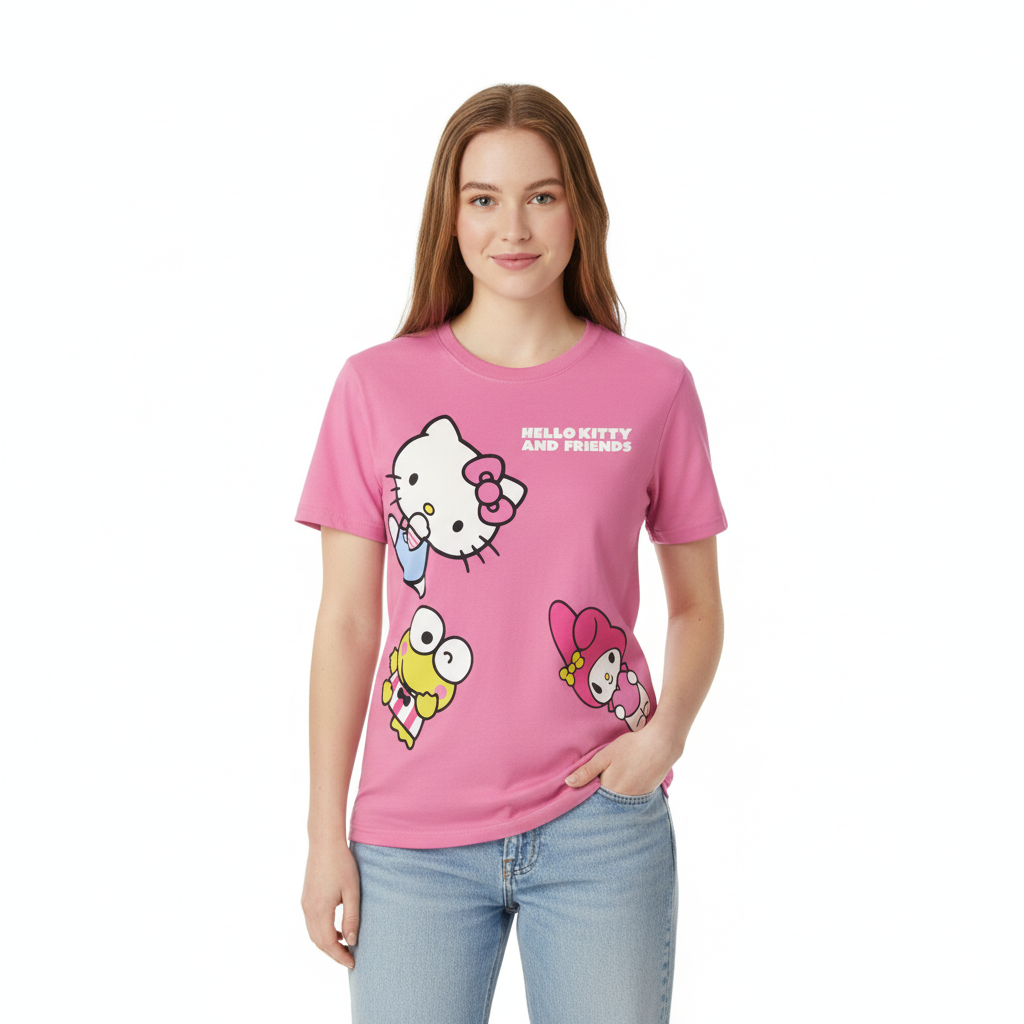 🌈 Squad Goals – Hello Kitty &amp; Friends Tee 💖
