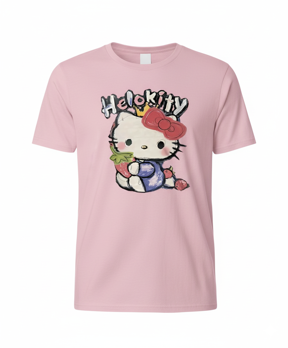 🍓 Berry Sweet – Hello Kitty Strawberry Tee 💖