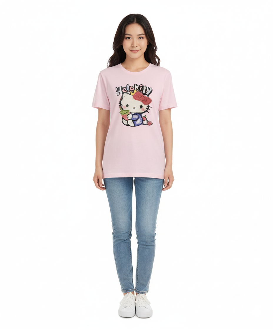 🍓 Berry Sweet – Hello Kitty Strawberry Tee 💖