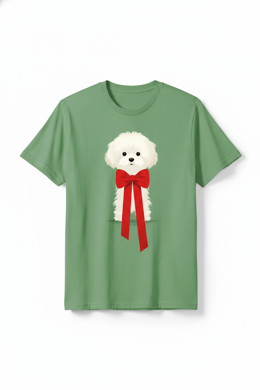🎁 Holiday Puppy Bow Tee 🎁