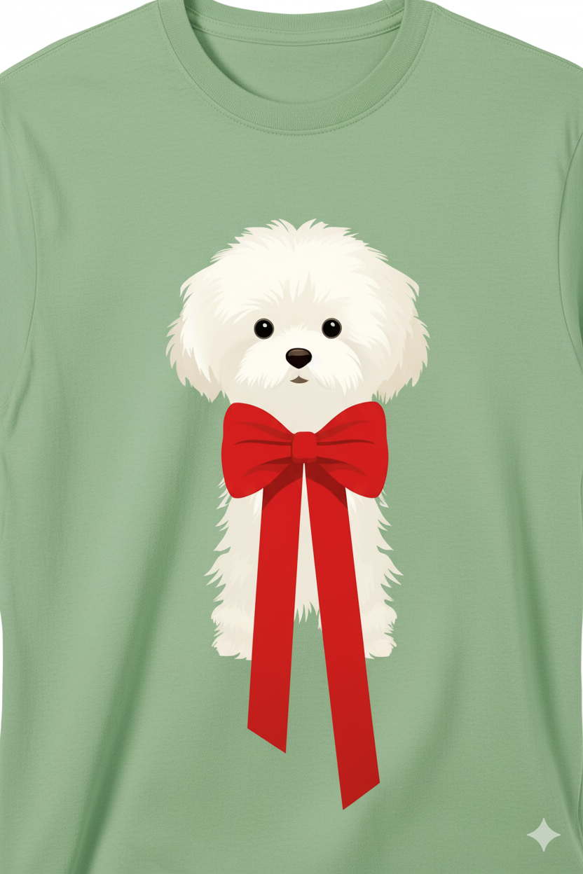 🎁 Holiday Puppy Bow Tee 🎁