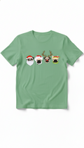 Festive Pug Faces Holiday Tee