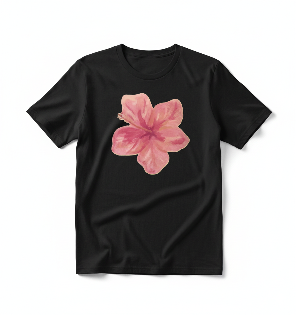 "Blossom Within" Hibiscus Flower Cotton Tee
