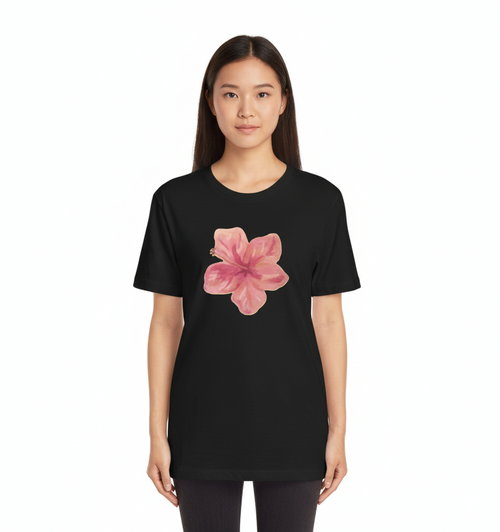 "Blossom Within" Hibiscus Flower Cotton Tee