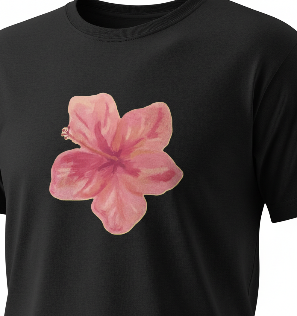 "Blossom Within" Hibiscus Flower Cotton Tee