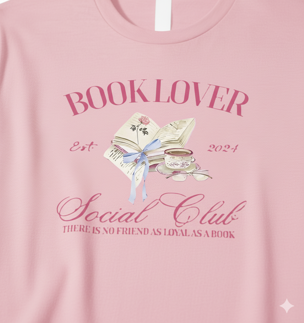 Bookish Bliss Tee – Pink & Cozy