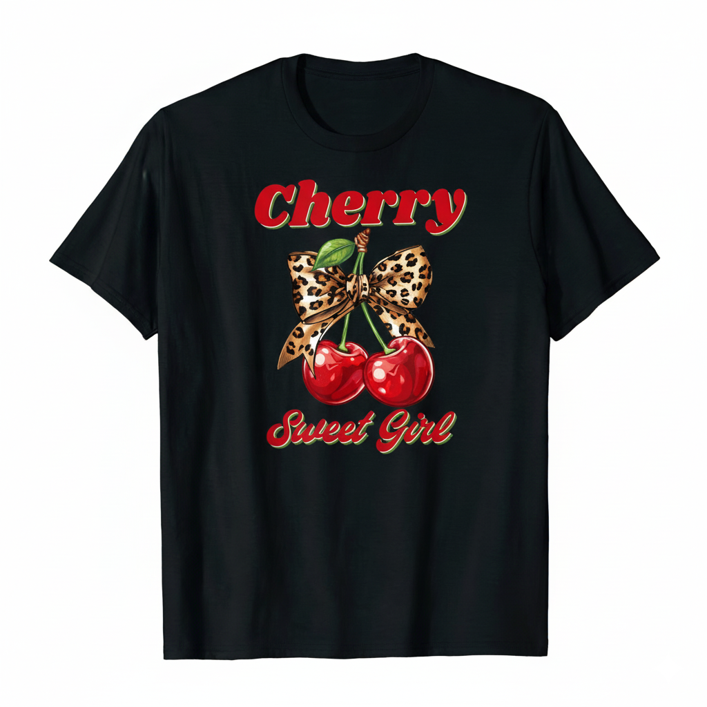 🍒 Cherry Sweet Girl Graphic Tee – For the Bold &Sweet!