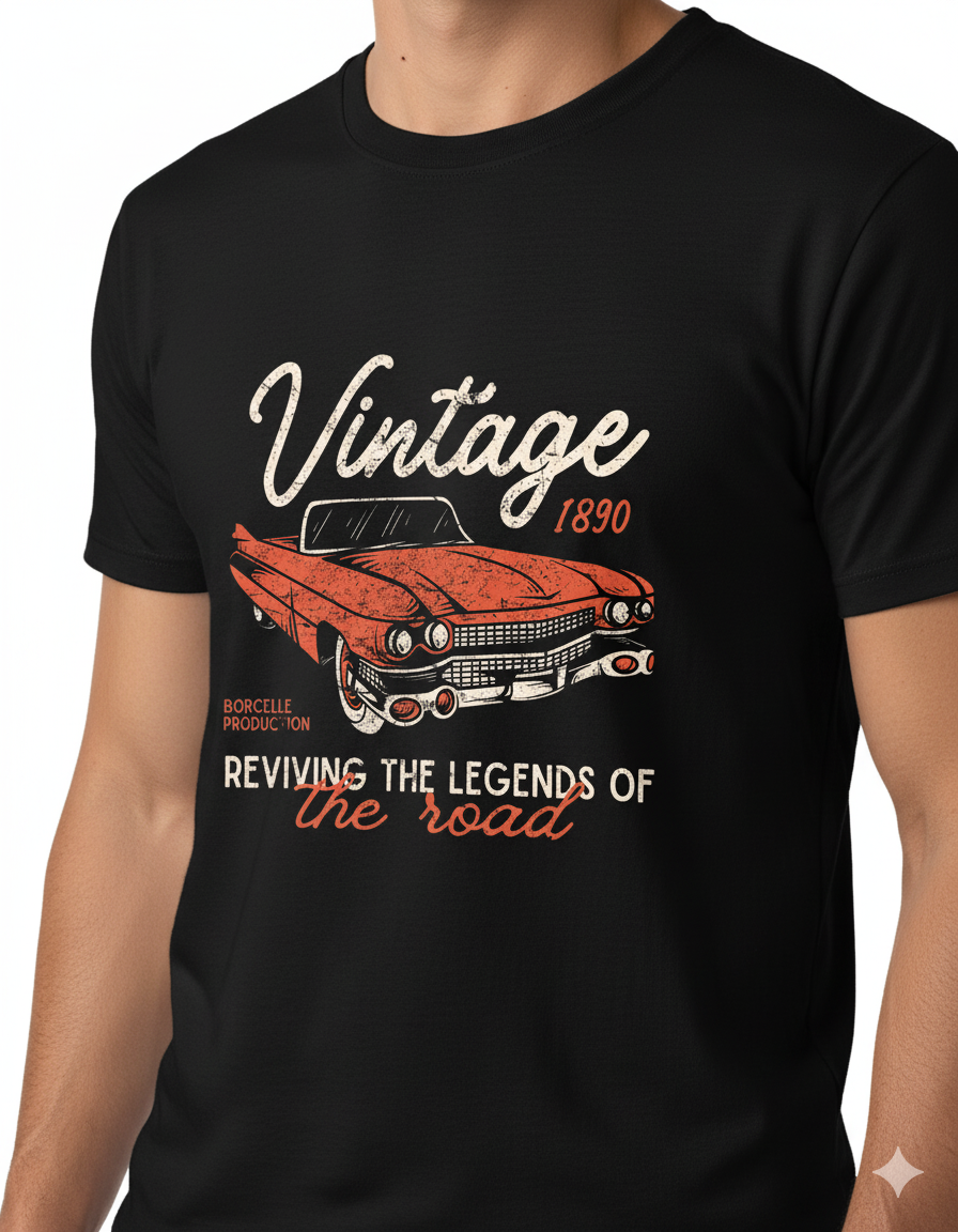 🚗 Vintage Legends Tee – Reviving the Spirit of the Road 🛣️