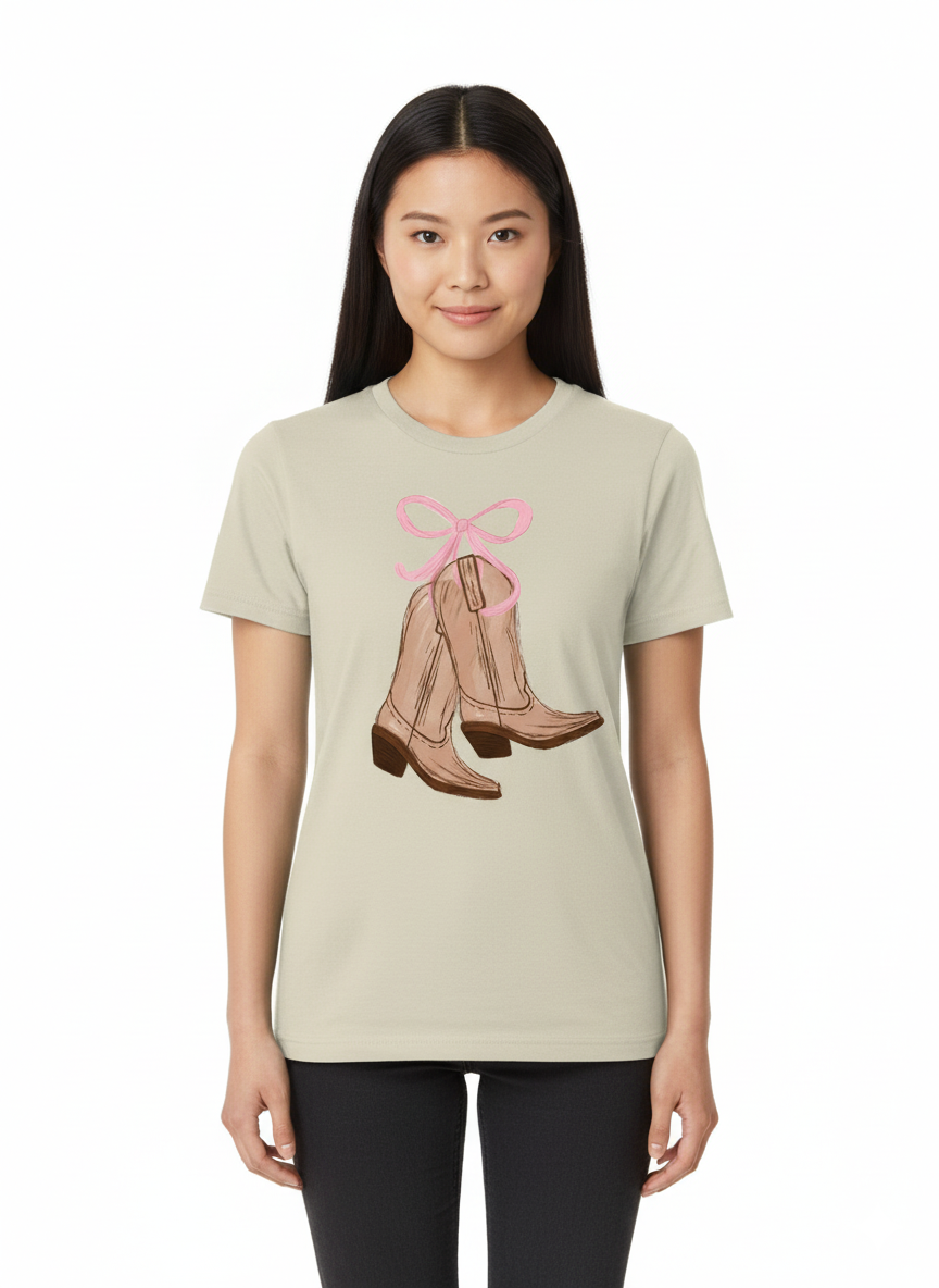 Boots & Bows – Cowgirl Cute Printed Tee