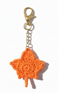 Maple leaves crochet charm