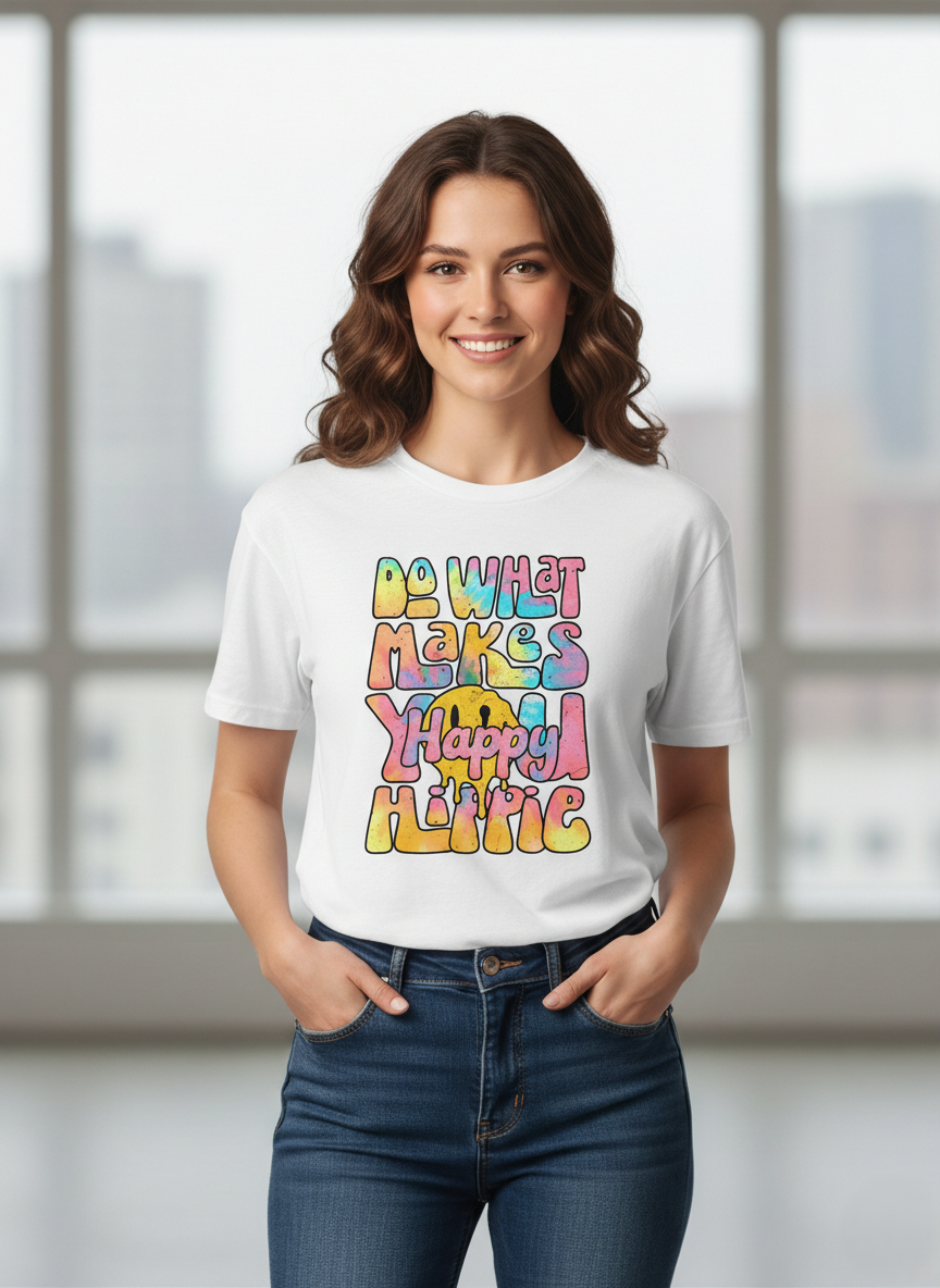 🌈✨ “Do What Makes You Happy” Statement Tee