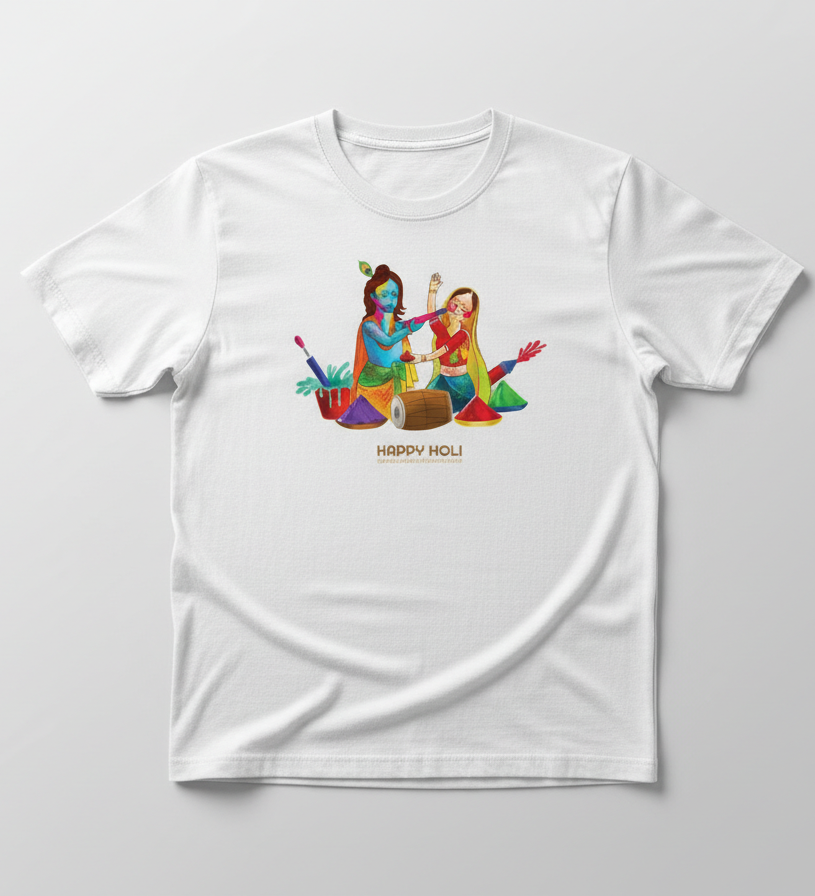 🌸🎨 “Rang Utsav” Happy Holi Art Tee